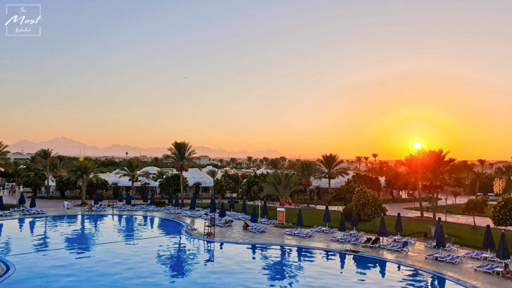 Desert Rose Resort Hurghada Pool Sunset