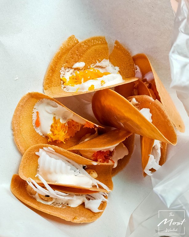 Khanom Buang Thai Crispy Crepe Thai Street Food